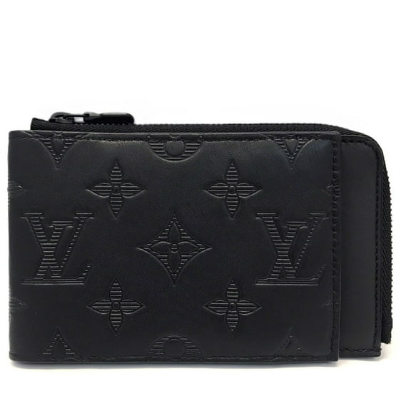 Pre-Owned Louis Vuitton Hybrid Wallet Monogram Shadow Black Leather Noir Card Case... (Good)