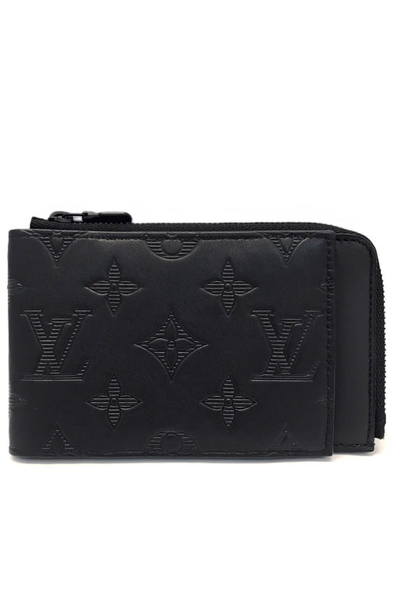Pre-Owned Louis Vuitton Hybrid Wallet Monogram Shadow Black Leather Noir Card Case... (Good)