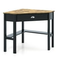 thumbnail image 4 of Gymax Corner Computer Desk Laptop Writing Table Workstation W/ Drawer & Shelves Rustic, 4 of 4
