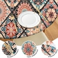 thumbnail image 4 of Multicolor Ethnic Mandala Pattern Round Fitted Tablecloth with Elastic Edge,Dining Table Cover Waterproof,Outdoor Round Tablecloth for Camping,Dining,Indoor and Outdoor, 4 of 7