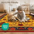 thumbnail image 4 of ODIKA Tibetan Coiled Tiger Snake Folk Southwestern Battle Martial Motif Easy Care Kids Safe for Small Living Room, Playroom, Bedroom, 4 of 7
