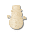 thumbnail image 2 of Unfinished Wood Etched Snowman Shape 24" / 1/8", 2 of 2