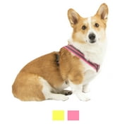 Angle View: Vibrant Life Comfort Reflective Padded Step-In Dog Harness, Pink/Black, 21-27 in