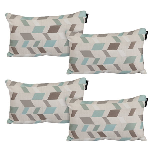 Cojin riñonera Decorativa Rectangular Set de 4 Magic Turquesa