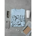 thumbnail image 3 of Line Faces T-Shirt Men -Image by Shutterstock, Male XX-Large, 3 of 4