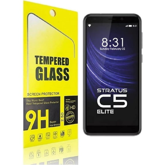 Compatible for Cloud Mobile Stratus C5 Elite 2x Tempered Glass Screen Protector