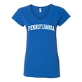 thumbnail image 2 of Wild Bobby State of Pennsylvania College Style Women Standard V-Neck Tee, 2 of 6