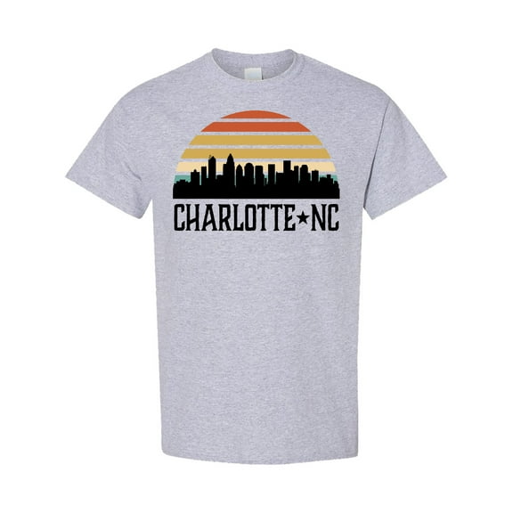 Inktastic Charlotte North Carolina Skyline T-Shirt
