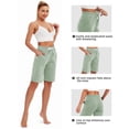thumbnail image 2 of SPECIAL MAGIC Women’s Cotton Bermuda Sweat Shorts 10" Knee-Length Athletic Shorts with Pockets for Workout Lounge Sports, 2 of 6
