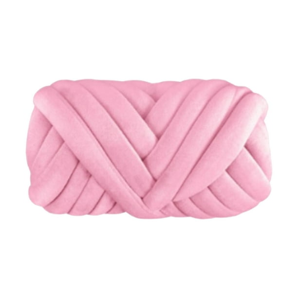 Hilo grueso de terciopelo de 500 g para tejer a mano, cómodo y lavable. Rosa claro