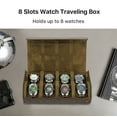 thumbnail image 3 of Bigcan Leather Watch Storage Box – Vintage Handmade 8-Slot Travel Organizer with Detachable Pillows, Snap Button Closure, and Free Engraving Option, 3 of 9