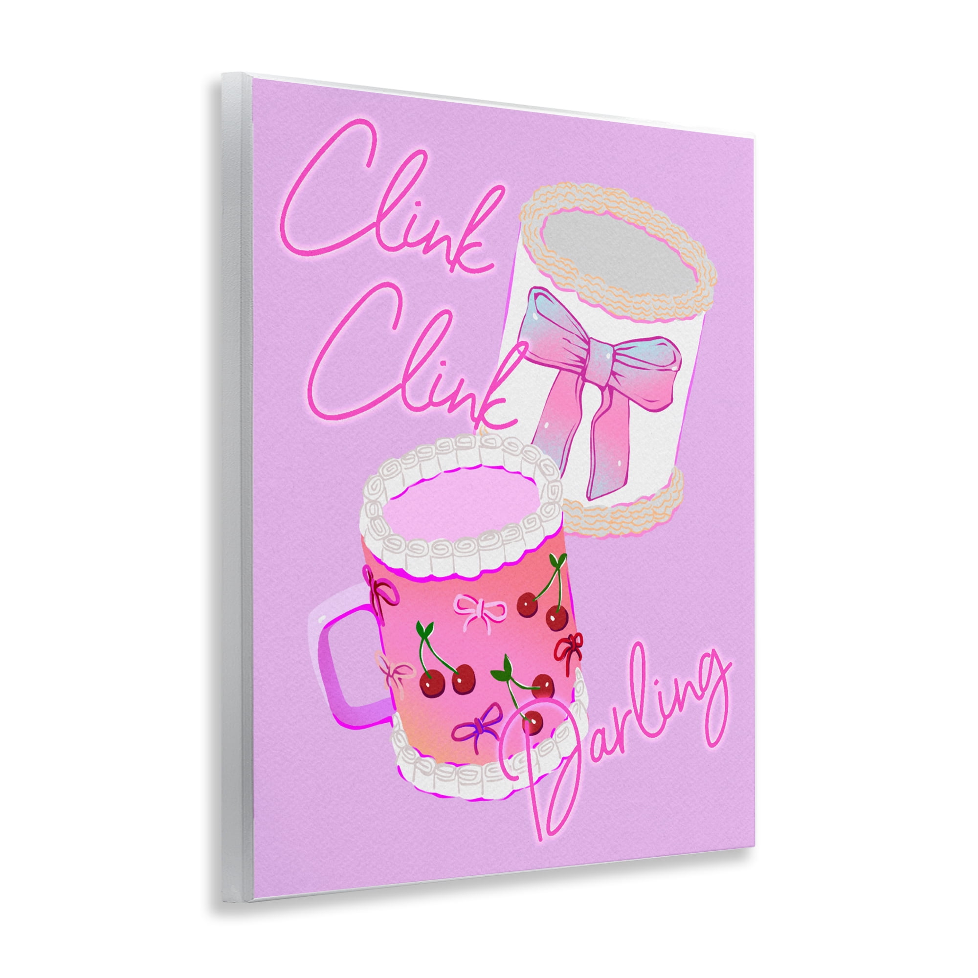Stupell Industries Clink Darling Cherry Mug Wall Plaque Art, design by Ziwei Li