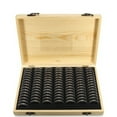 thumbnail image 1 of Estuche de almacenamiento,Caja de almacenamiento de monedas de madera del tenedor de la moneda de ma Tomshoo  L, 1 of 6