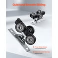 thumbnail image 4 of VEVOR Pocket Door Track Kit 5 ft Heavy Duty Pocket Door Hardware Track Set 3 Wheels, 4 of 9