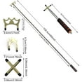 thumbnail image 2 of Pool Cue Bridge Stick Retractable Cue Stick Bridge Set With Removable Heads For Accessories Pool Table, 2 of 7