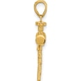 thumbnail image 2 of 14K Yellow Gold Polished And Textured Nails Cross Pendant (Width 13.4) (Length 26.5) - Jbsp, 2 of 5