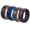 Pack B-Basic, variant on Silicone Wedding Ring for Men Women, 8mm Step Edge Purple & Black Rubber Wedding Band, Breathable Internal Water Ripple Design, Durable & Flexible Sport Ring for Gym Outdoor Work Size 10