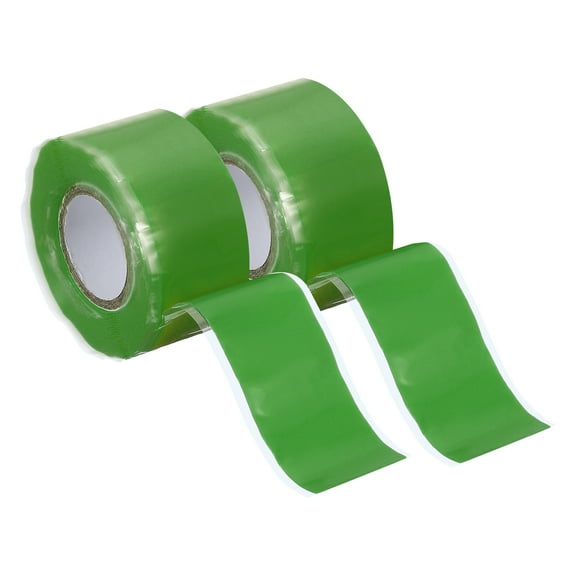 2 Pcs Self Fusing Silicone Tape, 1" x 10ft Silicone Sealing Tape Plumbing Pipe Repair Tape for Handles Plumb Hose Pipe Leaks, Green