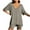 Gray, variant on Chbgutlmr Lounge Sets for Women 2 Piece V Neck High Low Side Split Loose T Shirt Short Leggings Casual Outfits