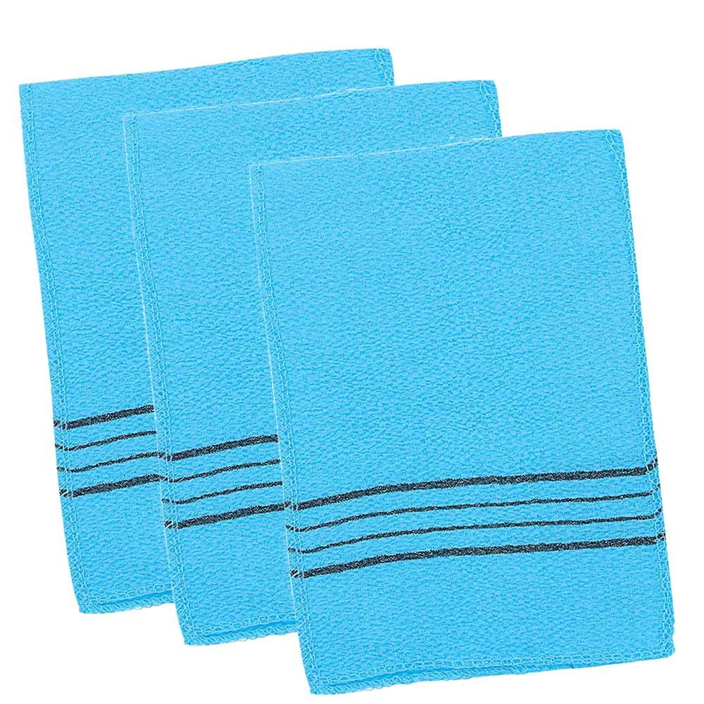 3 pcs Smooth Skin Cleaner Viscose Fiber Body Rub Massage Washcloth Exfoliating Bath Towel Bath