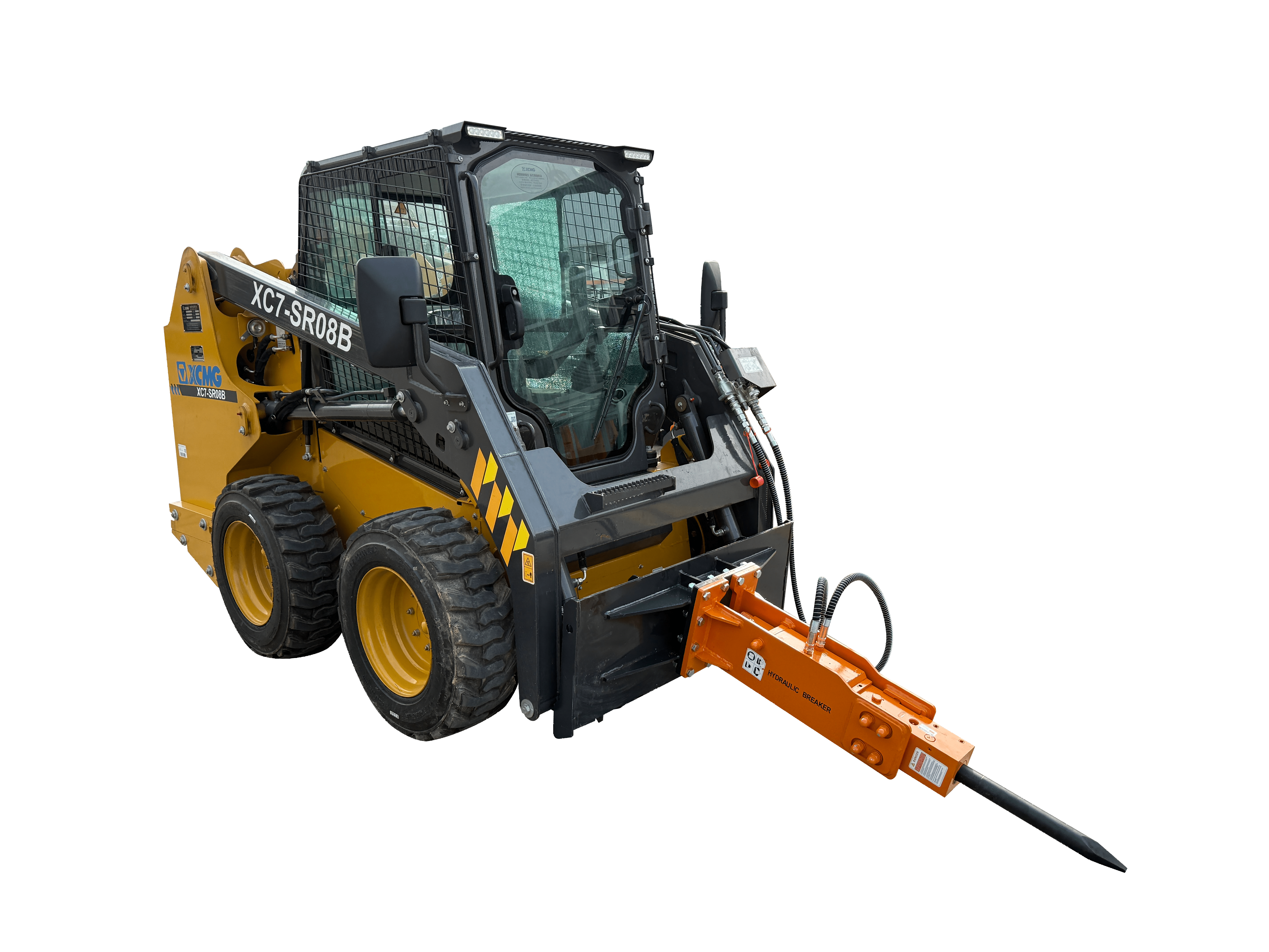 2-4T Hydraulic Concrete Breaker Hammer Skid Steer Chisel Drilling Tool
