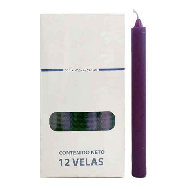 Velas Largas Parafina de 26cm Caja Con 12 piezas