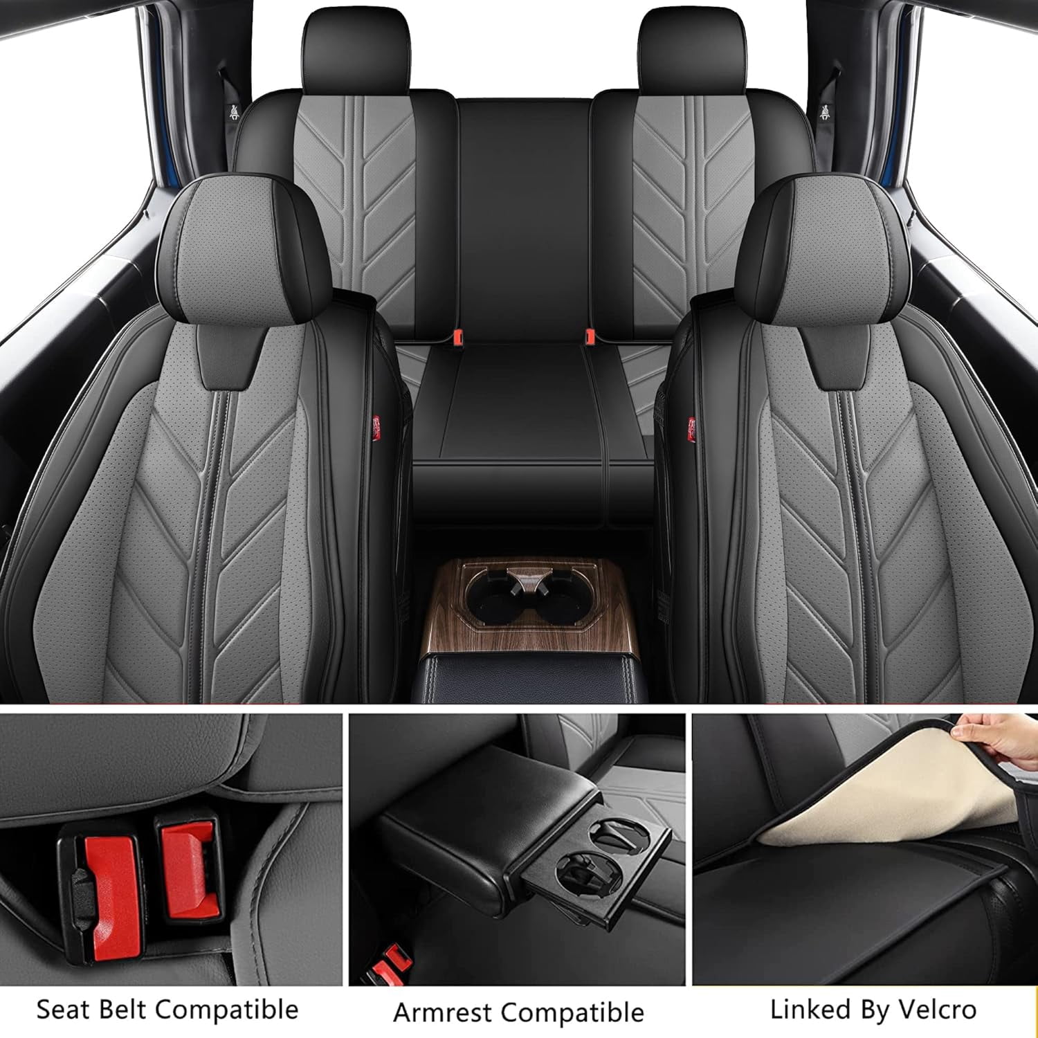 LINGVIDO Chevy Silverado Seat Covers - Custom Fit for GMC Sierra, Pickup Truck Seat Cover for 07-25 1500 2500HD 3500HD, Regular Cab, Double Cab, Crew Cab, LT, LZT, RST, Trail Boss