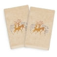 thumbnail image 3 of Linum Home Textiles Christmas Deer Pair Embroidered Turkish Cotton Hand Towel - Set of 2, 3 of 7