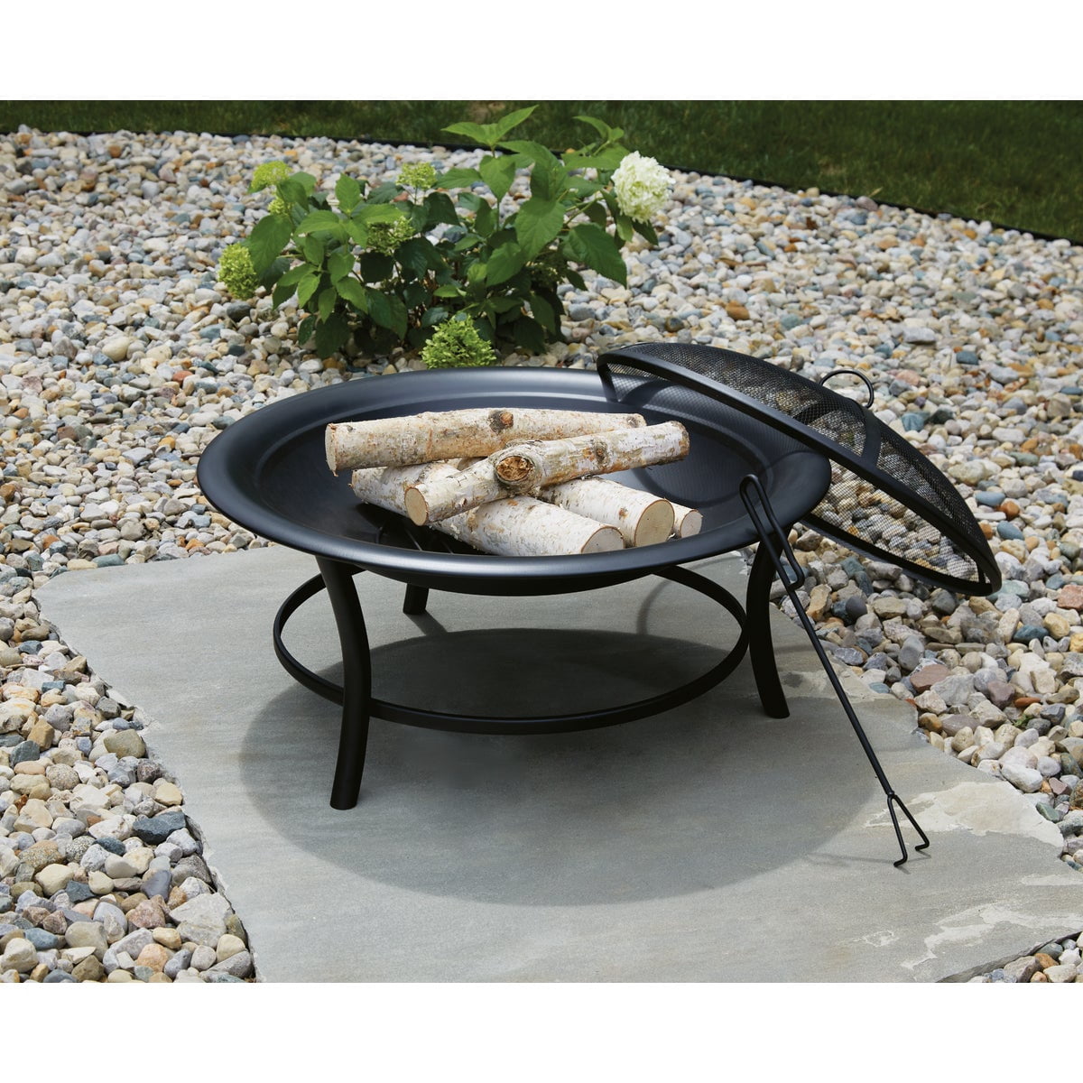 Outdoor Expressions 30 In. Round Steel Fire Pit FT-1062C