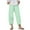 Mint Green, variant on Mrat Linen Capris for Women Casual Capris Pants Solid Cropped Comfy Baggy Trousers with Pockets Loose Pants S-19 Mint Green 5XL