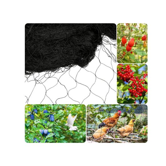 Jinsinto Poultry Netting Bird Netting for Chicken Coop & Chicken Run,Mesh Heavy Duty Nylon Netting for Garden Protection, Keep Hawks and Birds Away from Poultry, Fruit, Bushes 5*10 mete