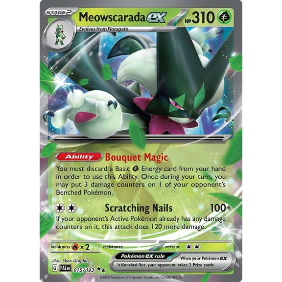 Pokemon Paldea Evolved Double Rare Meowscarada ex #15