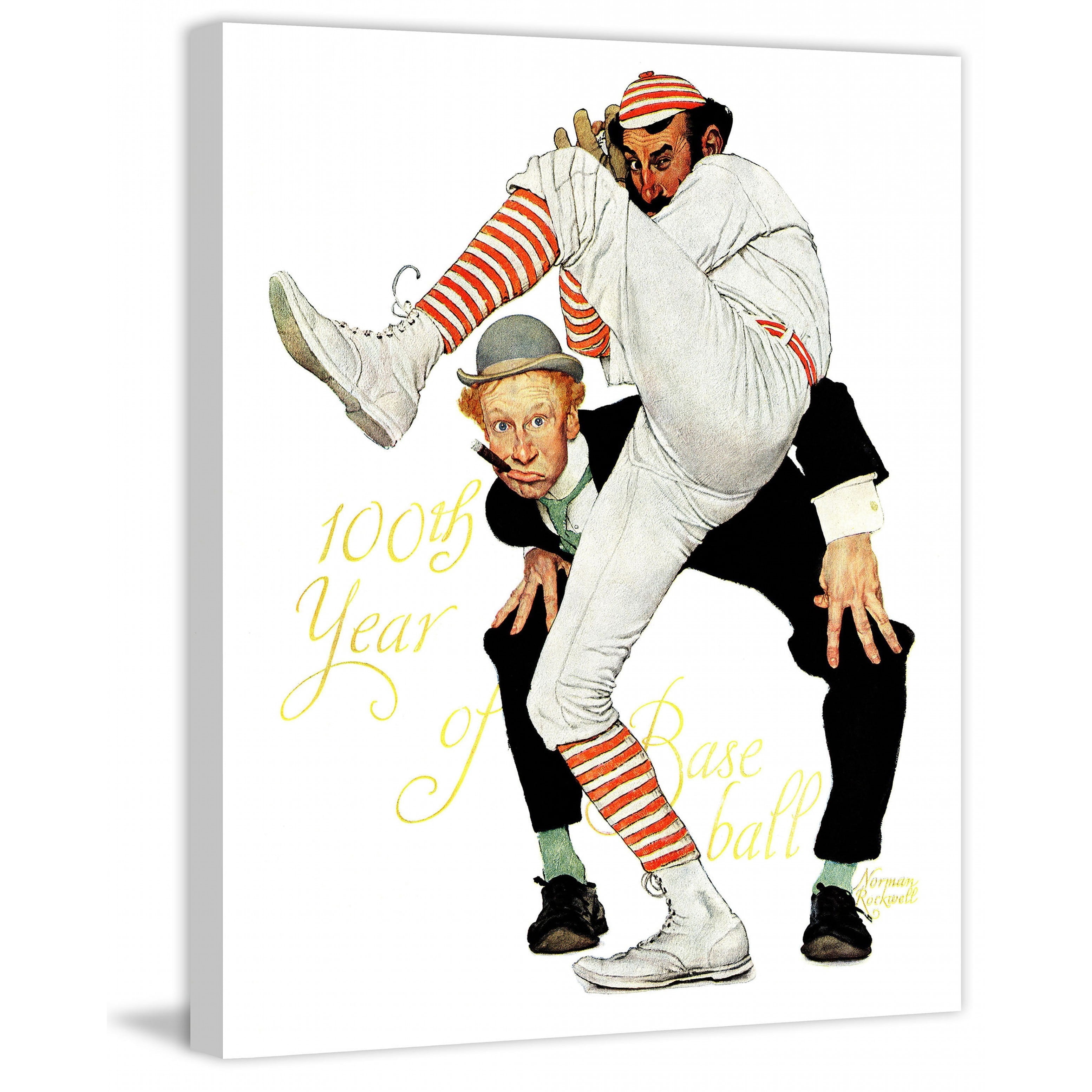 Marmont Hill 100th Anniversary of Baseball by Norman Rockwell Painting Print on Canvas
