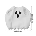 thumbnail image 3 of White Ghost Cape, Loose Poncho Style Halloween Outfit, Soft Breathable Nylon Spandex Cloak with Batwing Sleeves, 3 of 6