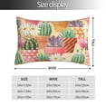 thumbnail image 2 of Honeii Succulent And Cactus Print Pillow Cases,Plush Throw Pillow Covers,Decorative Pillowcase for Sofa, Couch, Living Room-14"x20", 2 of 6