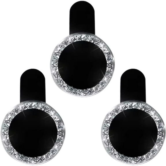 Camera Lens Protector Glitter Rhinestone Lens Protective Film For Phone Camera Silver