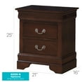 thumbnail image 2 of Glory Furniture Louis Phillipe 2 Drawer Nightstand in Cappuccino, 2 of 8