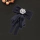 thumbnail image 2 of 1 broche con lazo para camisa, pajarita, ramillete de diamantes de imitación, alfiler decorativo para ropa (negro), 2 of 6