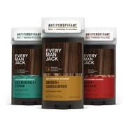 Every Man Jack Men’S Assorted Antiperspirant Deodorant - Stay Fresh With Antiperspirant Men’S Deodorant - Odor Crushing, Long Lasting, Plant-Based, And No Harsh Chemicals - 2.6 Oz - 3 Pack.