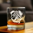 thumbnail image 2 of Bevvee Whiskey Rocks Glass 10.25 oz English Bulldog Face English Bulldog Owner Gifts Glassware & Drinkware, 2 of 2