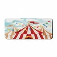 thumbnail image 1 of Circus Computer Mouse Pad, Circus Stripes Sunshines Through Cloudy Sky Traditional Performing Arts Theme, Rectangle Non-Slip Rubber Mousepad X-Large, 35" x 15", Blue White Red, by Ambesonne, 1 of 2