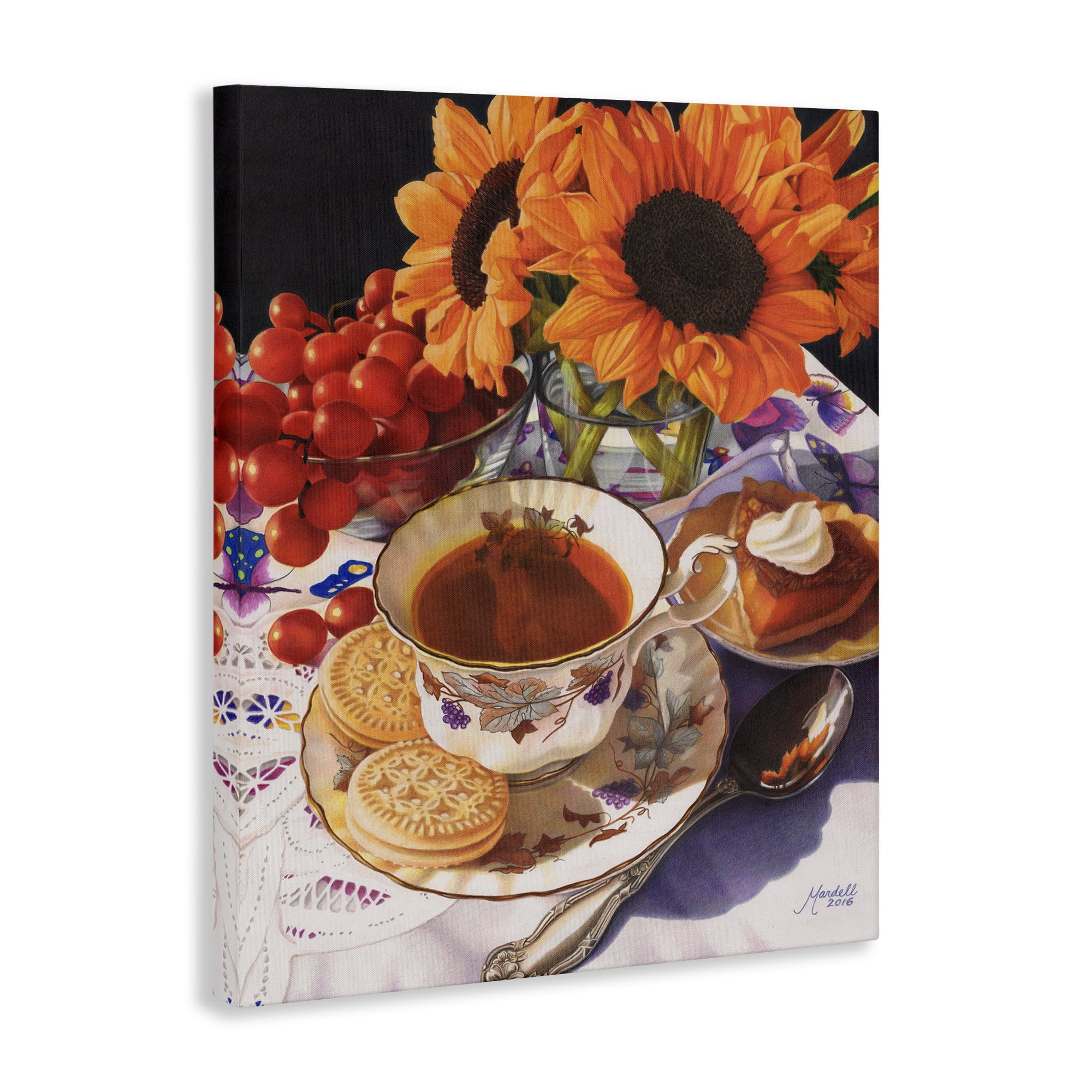 Stupell Industries Autumnal Tea Party Food & Beverage Painting Gallery Wrapped Canvas Art Print Wall Art, 30 x 40