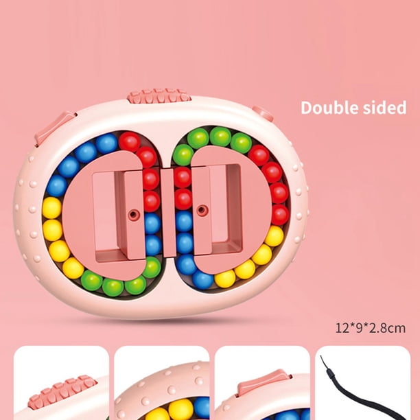 YERDGARY Jouet Pour Enfants Fusée Magique Cube De Haricot Perles Rotatives Jouet De Haricot Magique Anti Stress Dr Le Rotatif Doigt Cube Jouets De Decompression Speciaux Pour Enfants Adul