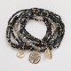 thumbnail image 1 of Pulsera elástica multicapa Yashi estilo bohemio con diseño de árbol de la vida color negro, 1 of 1