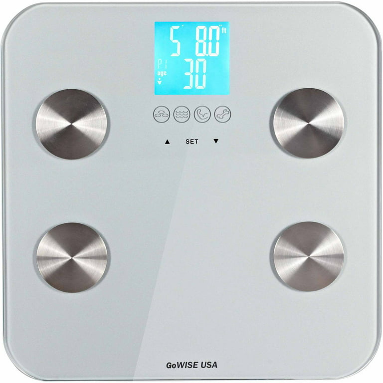 HealthStation Body Fat Bathroom Scale, Silver