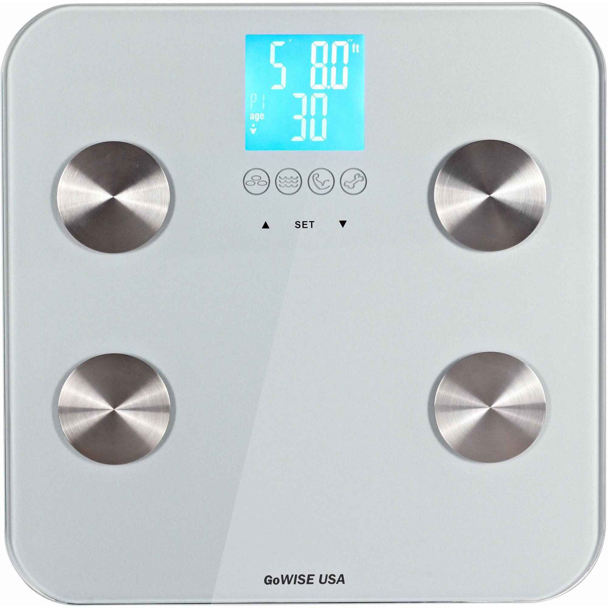 GoWISE USA Slim Digital Bathroom Scale, Silver - image 2 of 4