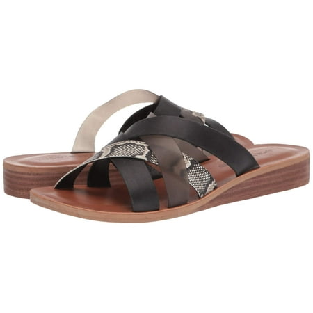 Lucky Brand Hallisa Multi Band Slide Flat Sandal BLACK/SMOKE (9.5, BLACK/SMOKE)