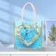 thumbnail image 3 of Bolso Mano 5D Pintura Diamantes DIY Almacenamiento Compras Lino Organizador Plegable, 3 of 9