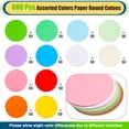 thumbnail image 2 of Recortes redondos de papel FOBSME de 5 cm, colores surtidos, 600 unidades, 2 of 7