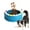 Blue, variant on Barkwow Birthday Cake Bowl Toy: Durable, Safe Fun Chew Toy for Heavy Chewers | Eco-Friendly Natural Rubber Dog Feeding Bow